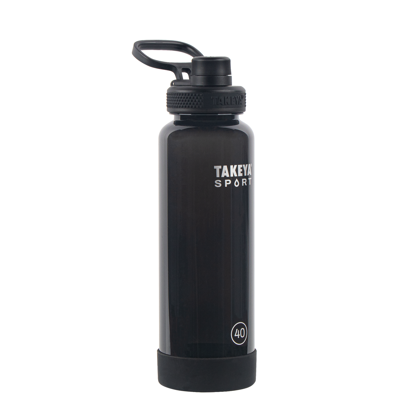 tritan-sport-water-bottle-with-spout-lid-t6 52023-TKS-Tritan-Spout-40-GrandSlamBlack-frontangle.png