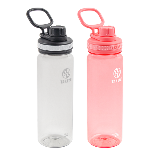 tritan-water-bottle-bundle-with-spout-lid-2-pack-k2 51689-Tritan-Spout-24-2pk-Clear-FlutterPink-angle_2e2a67e8-7240-4517-90e1-85605eacf4b2.png